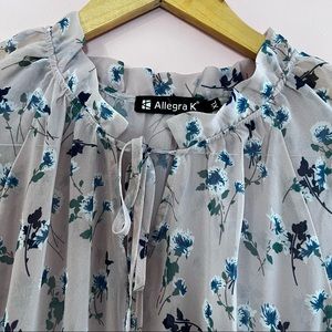 Beautiful sheer tiered dress pink floral